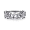 14K White Gold Chain Link Stackable Diamond Ring