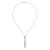 14K White Gold Diamond Lariat Necklace 0.84ctw