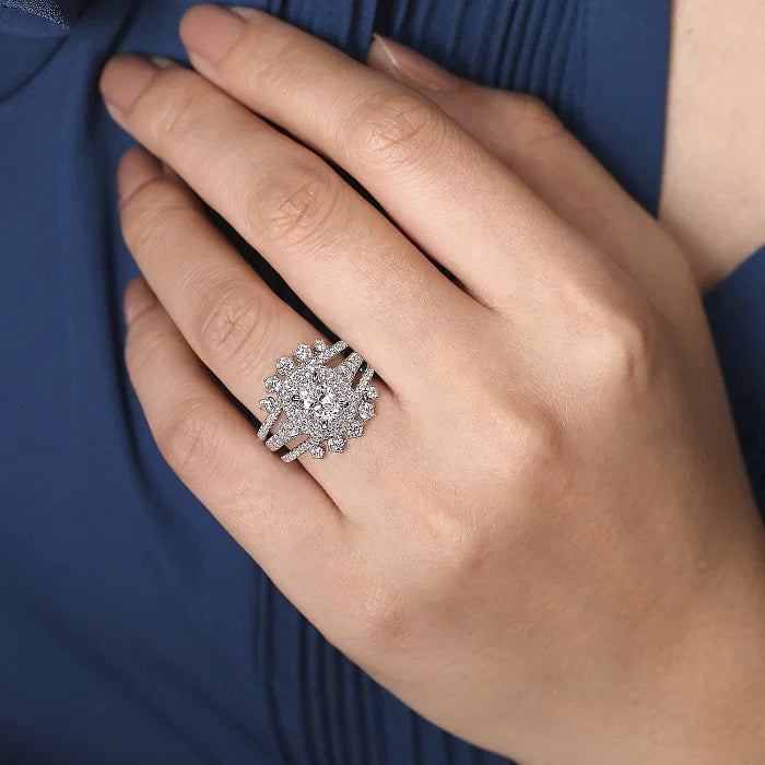 14K White Gold Diamond Ring Enhancer