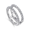 14K White Gold Diamond Ring Enhancer - 0.86 ct