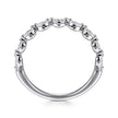 14K White Gold Diamond Wedding Band