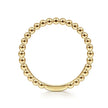 14K Yellow Gold Bujukan Beaded Stackable Ring