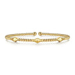 14K Yellow Gold Bujukan Pyramid Stations Bangle