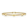 14K Yellow Gold Bujukan Pyramid Stations Bangle