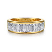 14K Yellow Gold Channel Baguette Diamond Anniversary Band - 1.59 ct VS