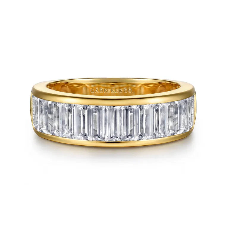 14K Yellow Gold Channel Baguette Diamond Anniversary Band - 1.59 ct VS
