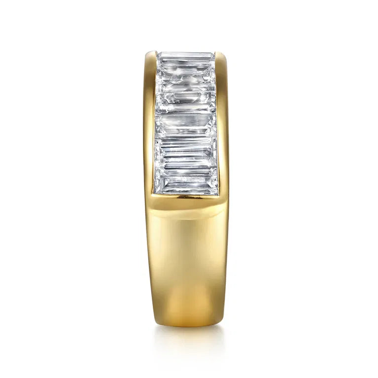 14K Yellow Gold Channel Baguette Diamond Anniversary Band - 1.59 ct VS
