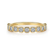 14K Yellow Gold Diamond Stackable Ring