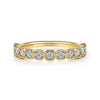 14K Yellow Gold Diamond Stackable Ring