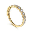 14K Yellow Gold Diamond Stackable Ring