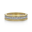 Yellow-White Gold Round Diamond Anniversary Band - 0.25 ct