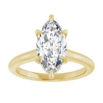2 Carat Hidden Halo Marquise Diamond Solitaire