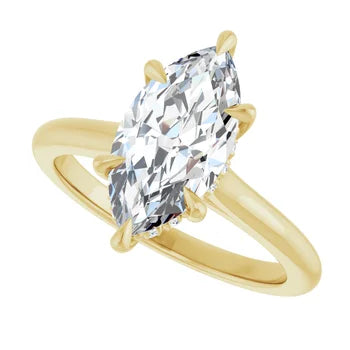 2 Carat Hidden Halo Marquise Diamond Solitaire
