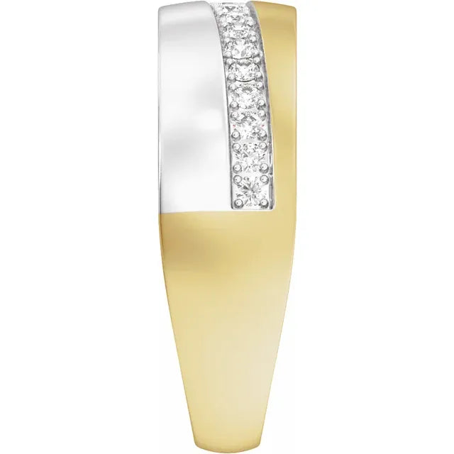 Men's Wedding Band 14k Two Tone