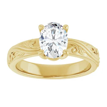 Vintage Inspired Custom Engagement Bridal Set