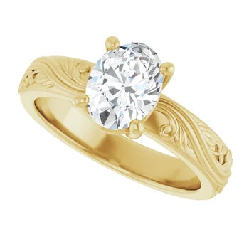 Vintage Inspired Custom Engagement Bridal Set