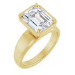 Custom Made Claw- Bezel Bold 4 Carat Emerald Cut Engagement Ring