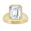 Custom Made Claw- Bezel Bold 4 Carat Emerald Cut Engagement Ring