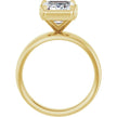 Custom Made Claw- Bezel Bold 4 Carat Emerald Cut Engagement Ring