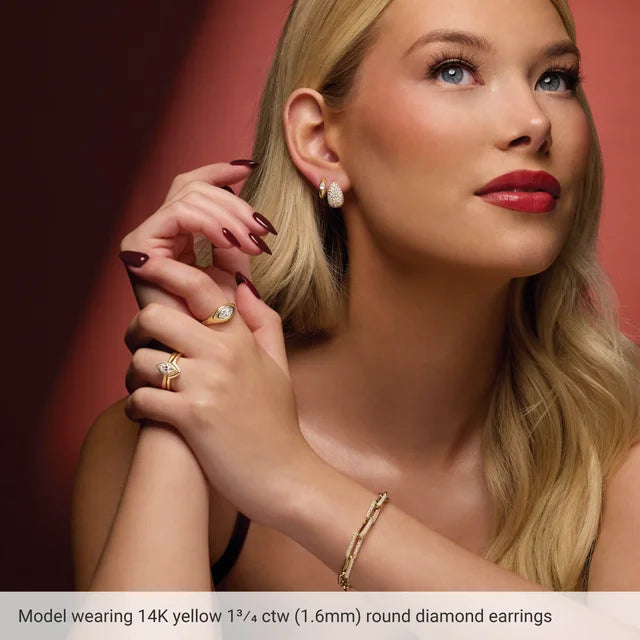 Pave Diamond Tear Drop Earrings 1.75 Carats