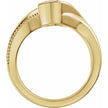 2 Carat Milgrain Half Bezel Bypass Solitaire Engagement Ring