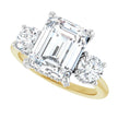 Custom emerald cut diamond engagement ring by Gemma's Jewelers