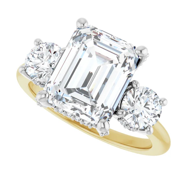 Custom emerald cut diamond engagement ring by Gemma's Jewelers