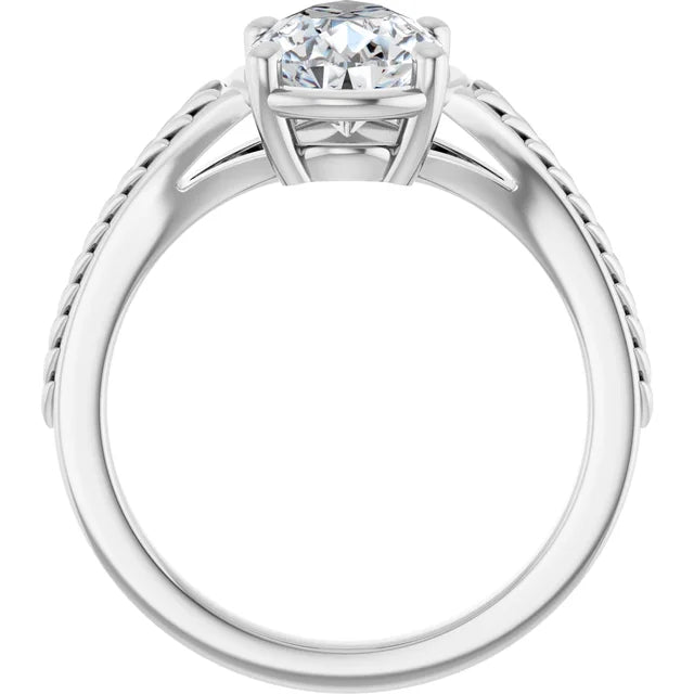1.50 Pear Shape Vintage Inspired Engagement Ring