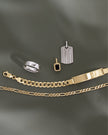 14k Gold Pattern Dog Tag