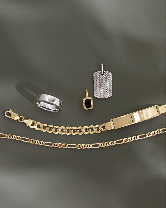 14k Gold Pattern Dog Tag