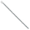 18K White Gold Diamond Curb 7.5 inch Bracelet