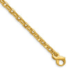 18K Polished  Solid Oval Rolo 18 Inch Chain