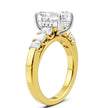 2.50 Emerald Cut Hidden Halo Natural Diamond Ring