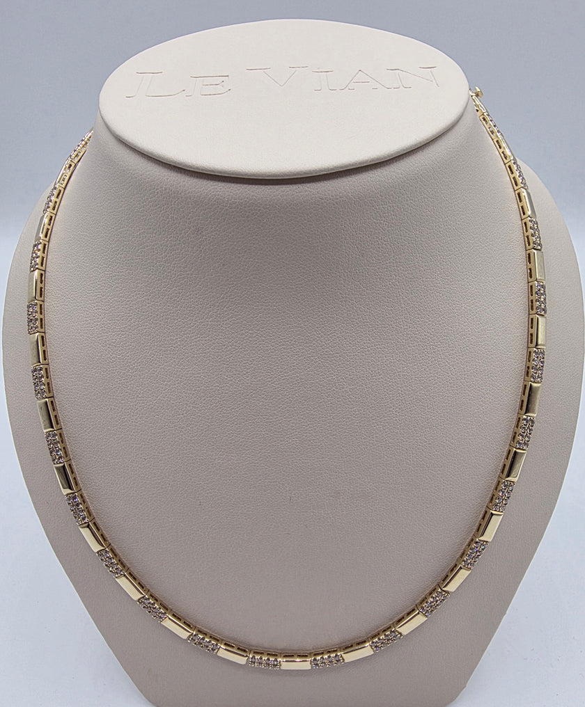 Bold & Striking LeVian Nude Diamond Necklace in 14K Honey Gold