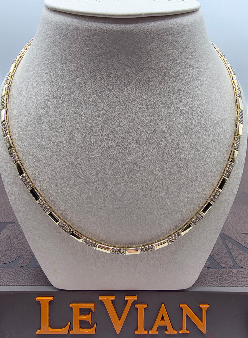 Bold & Striking LeVian Nude Diamond Necklace in 14K Honey Gold