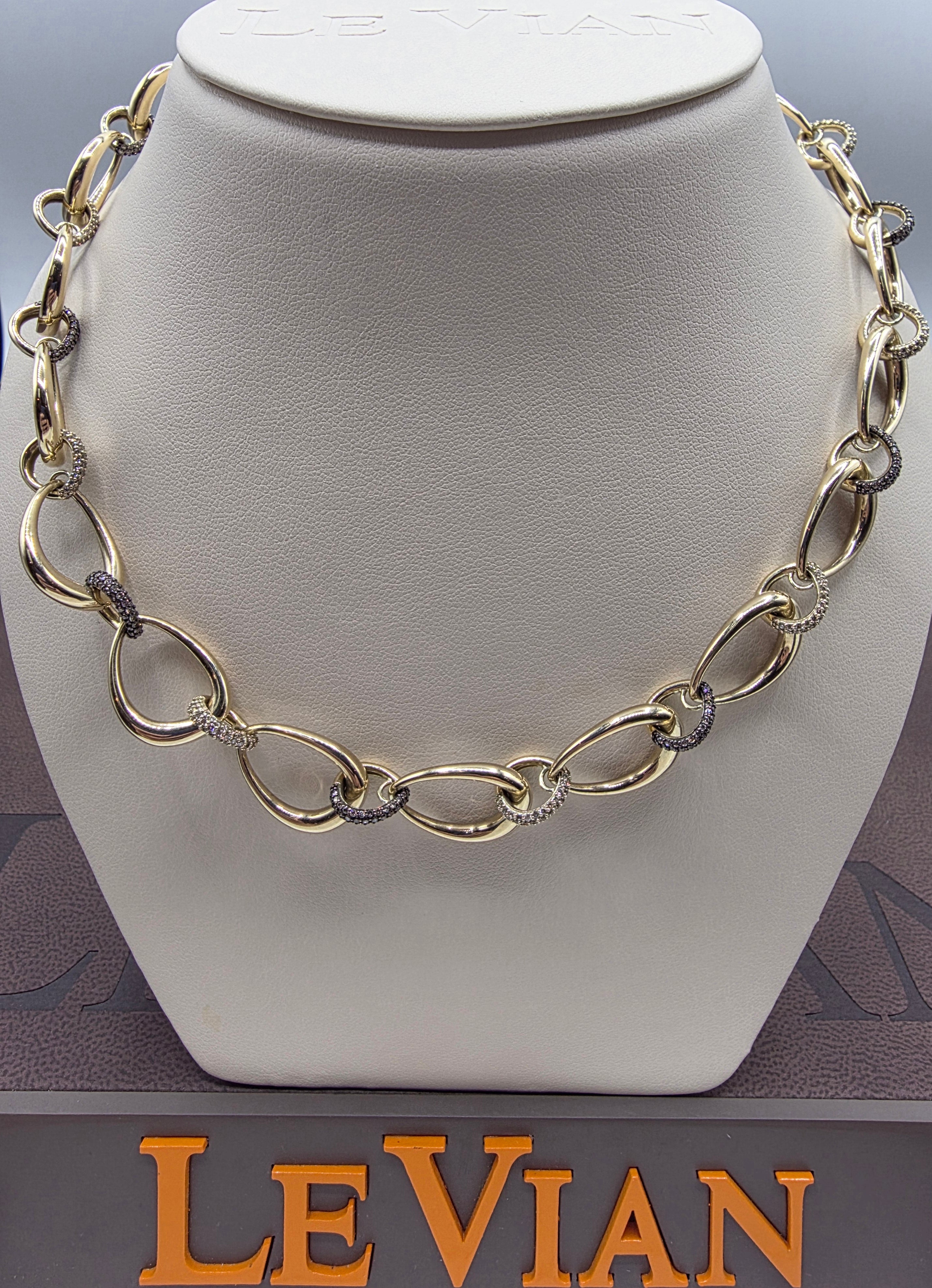 Fantastic LeVian Chocolate and Nude Diamonds Necklace in 14K Honey Gold
