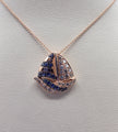 Playful Design LeVian Sailboat Sapphire Pendant with Nude Diamonds in 14K Strawberry Gold