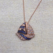 Playful Design LeVian Sailboat Sapphire Pendant with Nude Diamonds in 14K Strawberry Gold