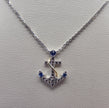 Anchors Away LeVian Sapphire Pendant with Nude Diamonds in 14K 2-Tone Vanilla Gold