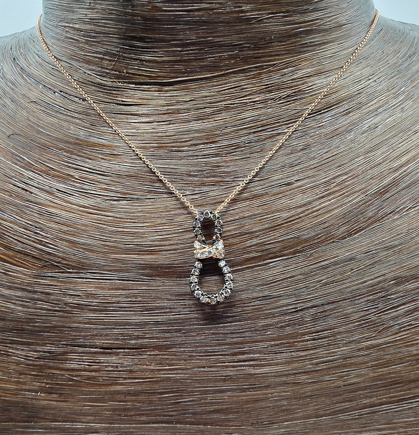 Beautiful Bow Design LeVian Chocolate Diamond Pendant in 14K Strawberry Gold