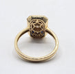 One of A Kind Custom Designed Antique Inspired Vintage Sapphire and Diamond Ring in 14K
