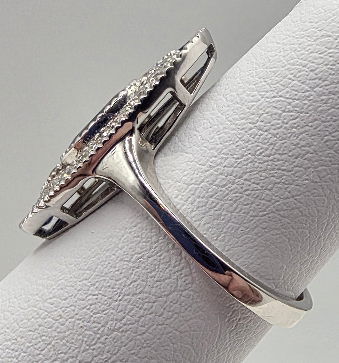 Art Deco Inspired Vintage Oval Center Sapphire and Diamond Ring in 14K