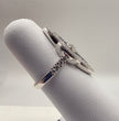 Handcrafted Art Deco Inspired Vintage Sapphire and Diamond Ring in 14K