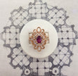 Handcrafted Vintage Inspired Pink Tourmaline and Diamond Ring in 14K Rose Gold
