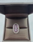 Art Deco with a Touch Edwardian Influence Ruby and Diamond Ring in 14K