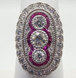 Art Deco with a Touch Edwardian Influence Ruby and Diamond Ring in 14K