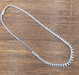 Exceptional Quality Pear-Shape Graduated Diamond Tennis Necklace in 14K