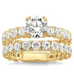 3 Carat Round Cut Bridal Set VS
