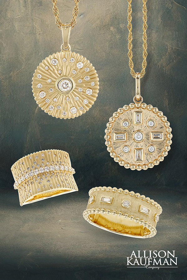 Bezel Diamond Necklace 14k Gold