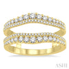 3/4 Ctw Round Cut Diamond Insert Ring in 14K Yellow Gold